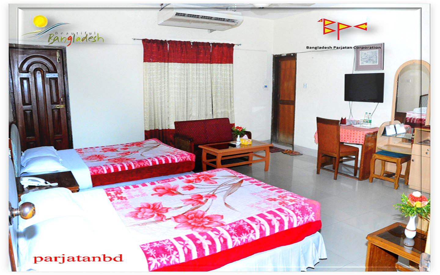 Room AC Twin Bed -1, Parjatan Motel, Rajshahi