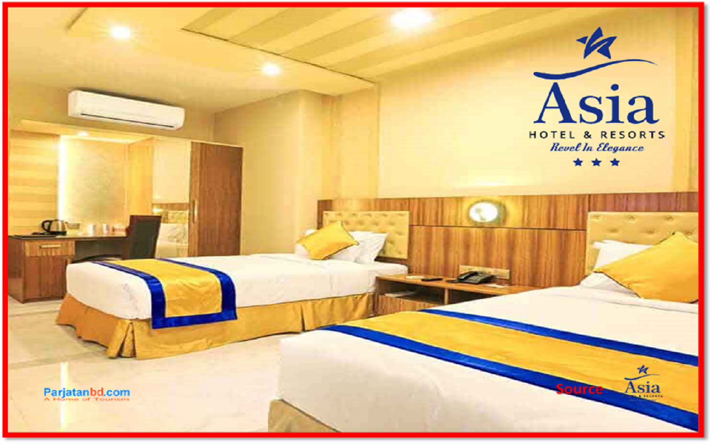 Room Premier Deluxe Twin Room  -1, Asia Hotel & Resorts, Topkhana Road