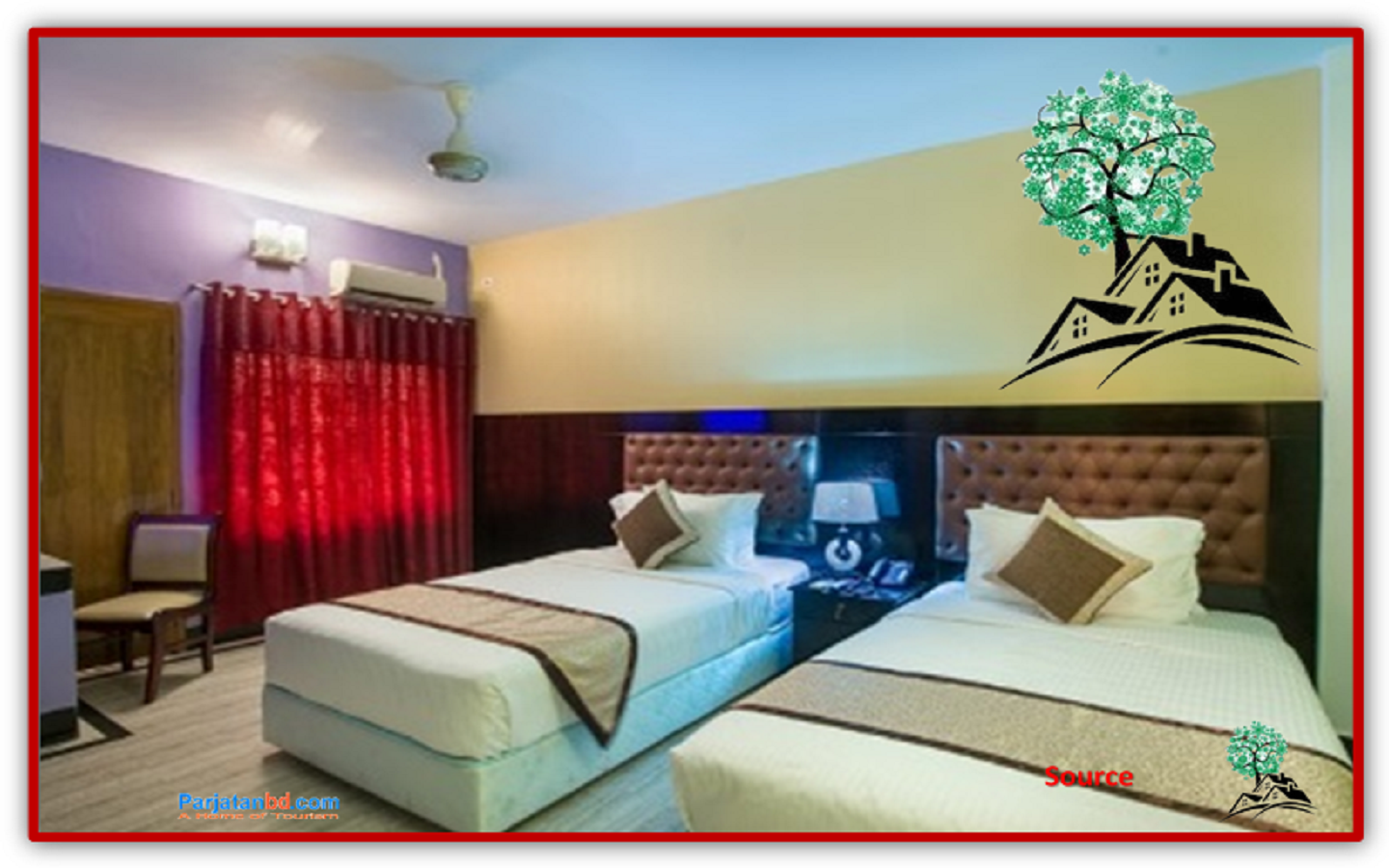 Room Deluxe Twin -1, Green View Resort & Convention Center Ltd, Uttarkhan
