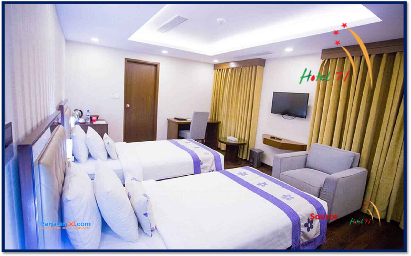 Room Superior Twin -1, Hotel 71, Bijoynagar