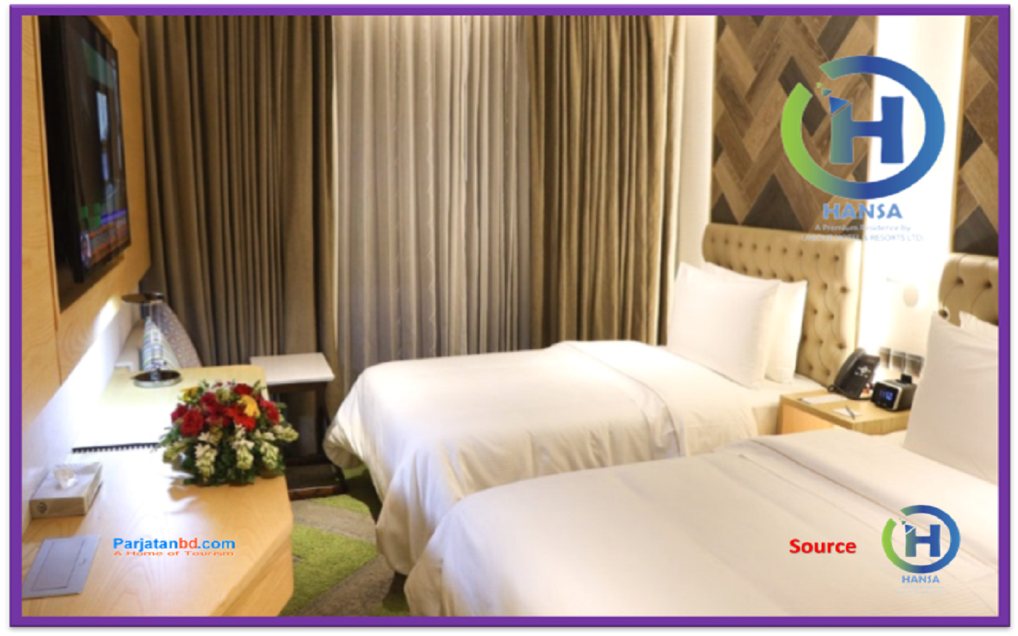Room Premium Deluxe Twin -1, HANSA A Premium Residence, Uttara