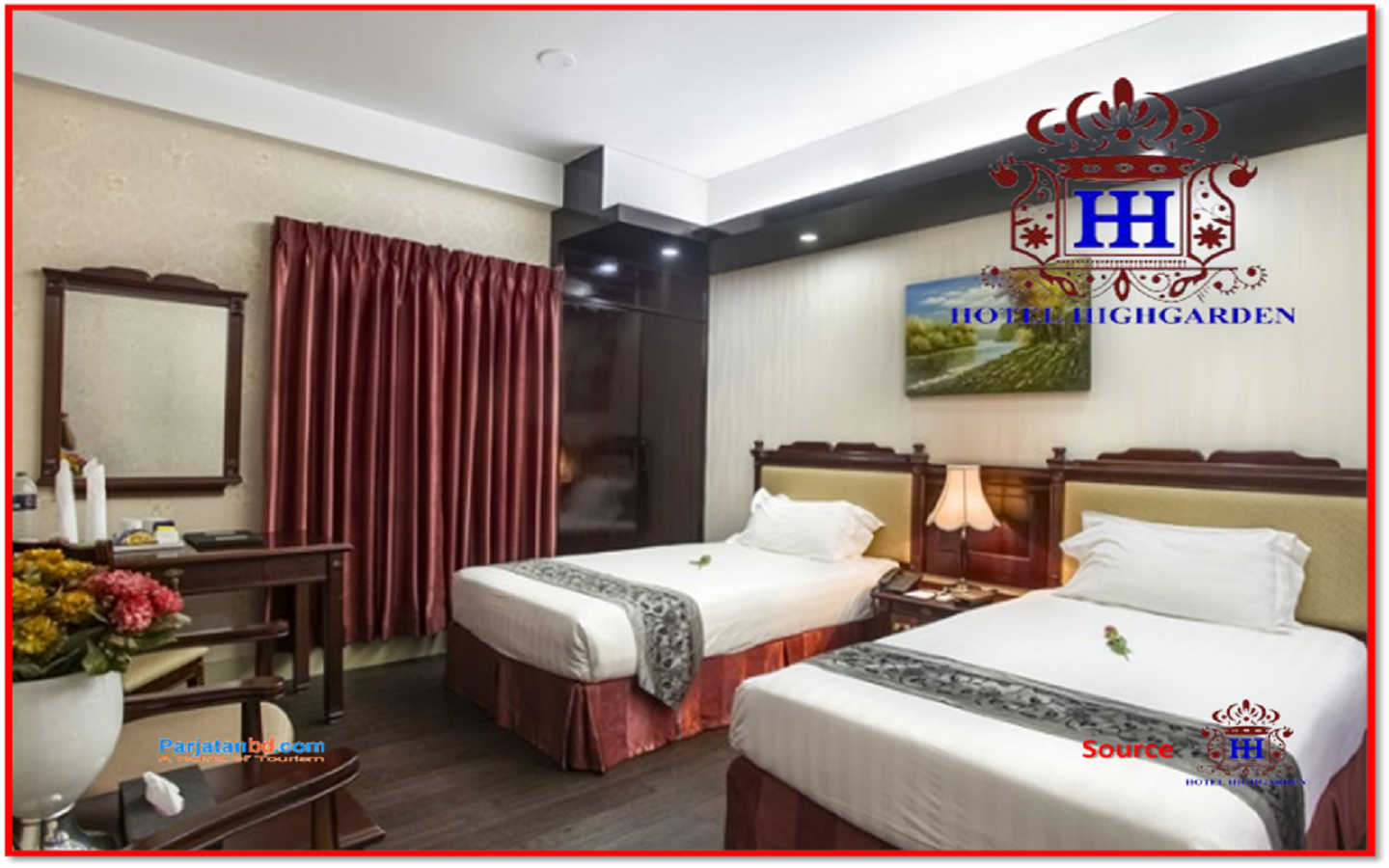 Room Deluxe Twin -1, Hotel Height Garden. Uttara